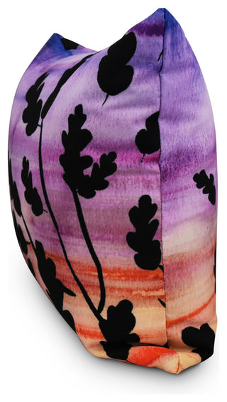 16" Flowing Leaves Multi Floral Print Decorative Throw Pillow