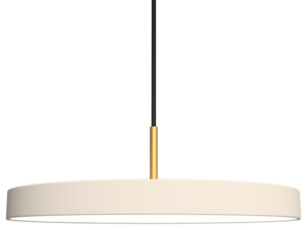 Asteria Flat-Panel LED Pendant Light, Pearl