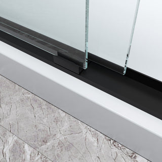 60 x76 Double Sliding Framed Clear Glass Shower Door