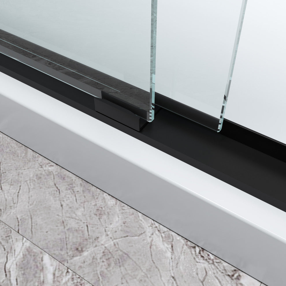 60 x76 Double Sliding Framed Clear Glass Shower Door