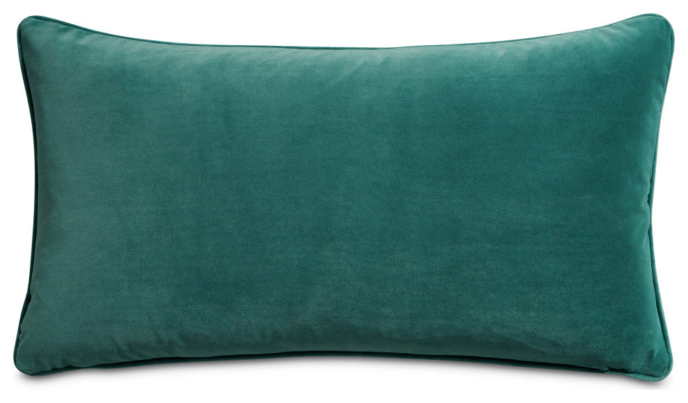 Renue Tatum 13"x24" Velvet Throw Pillow, Set of 2, Juniper Teal