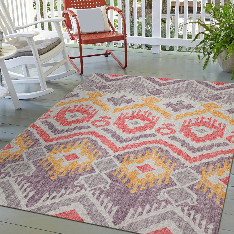 Indoor/Outdoor Sedona SN2 Passion Machine Washable 5' x 7'6" Rug