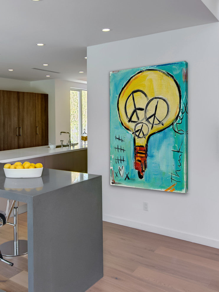 "Light Bulb" Painting Print on Canvas by Tori Campisi