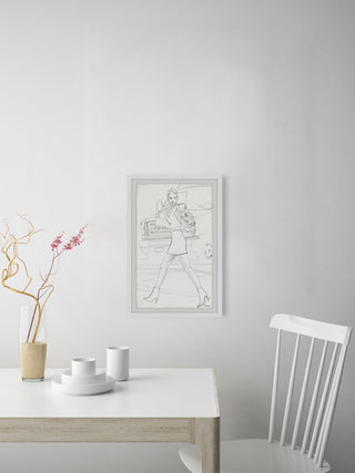 "Boots on Point" Framed Painting Print, 8"x12"