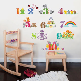 Walplus Animals Numbering II Wall Sticker