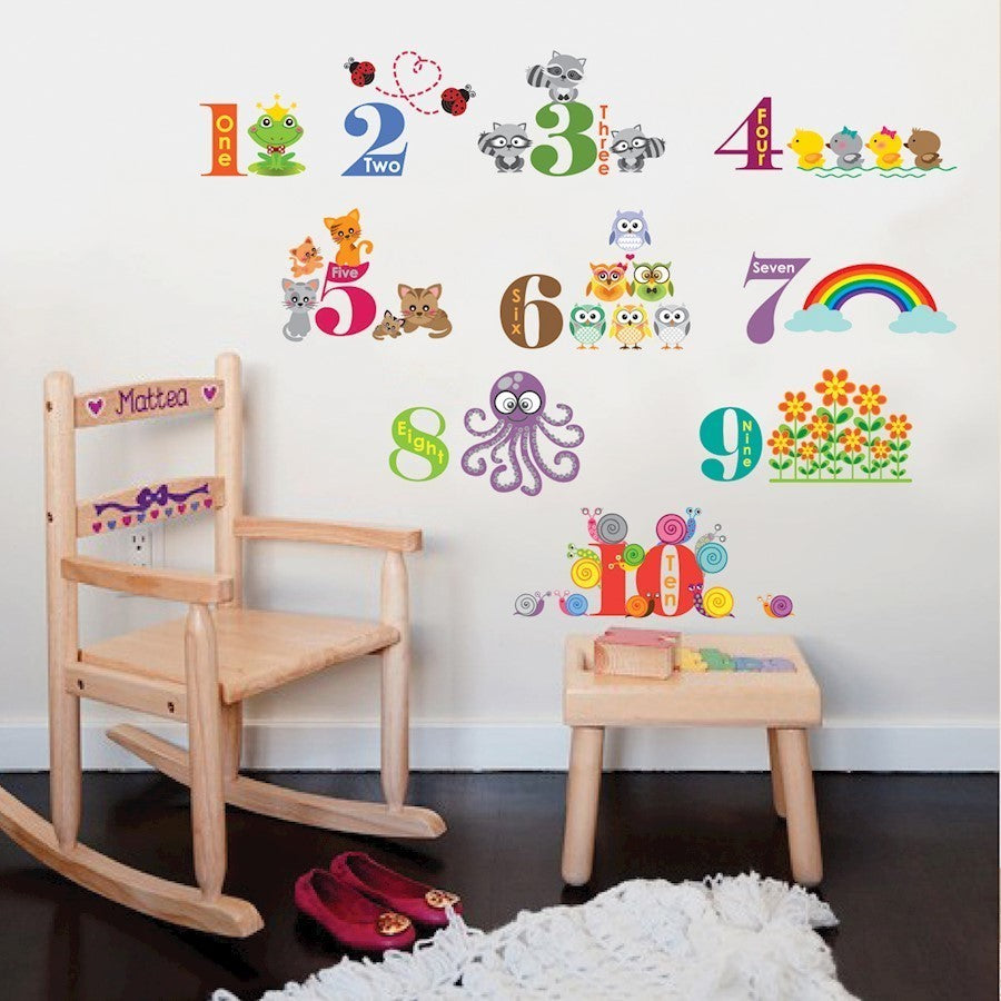 Walplus Animals Numbering II Wall Sticker