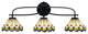 Cavella 3 Light Bath Bar, Matte Black Finish, 7" Cyprus Art Glass