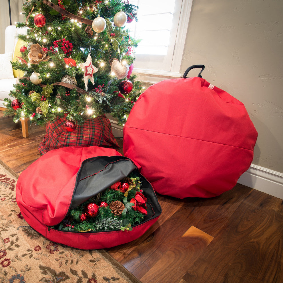 30" Hanging Christmas Wreath Storage Container