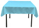 LA Linen Square Polyester Poplin Tablecloth, Light Turquoise, 58"x58"