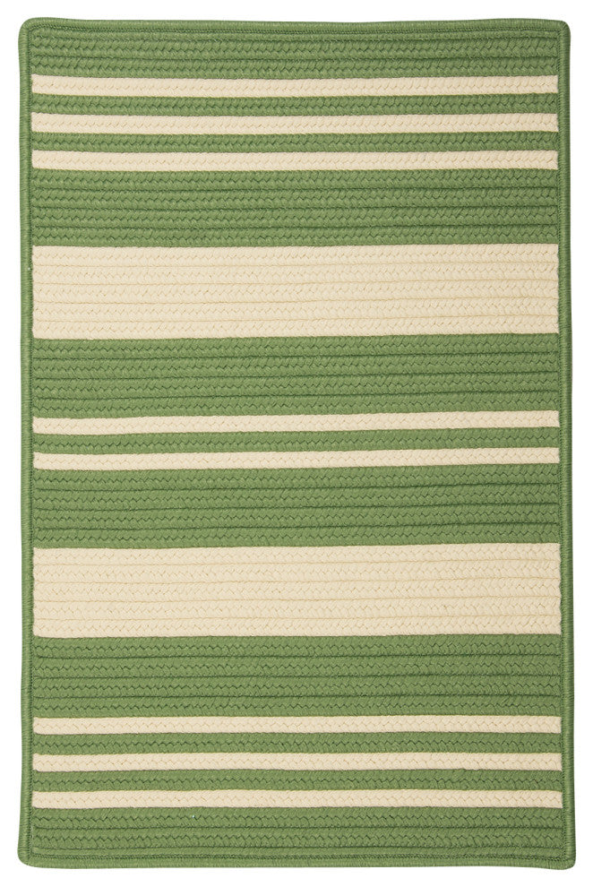 Colonial Mills Bayou Braided Rug, Green, 42"x66"
