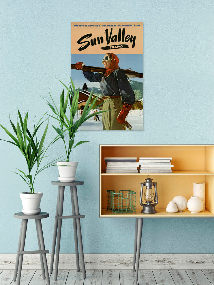 "Sun Valley Idaho" Painting Print on Wrapped Canvas, 24"x36"