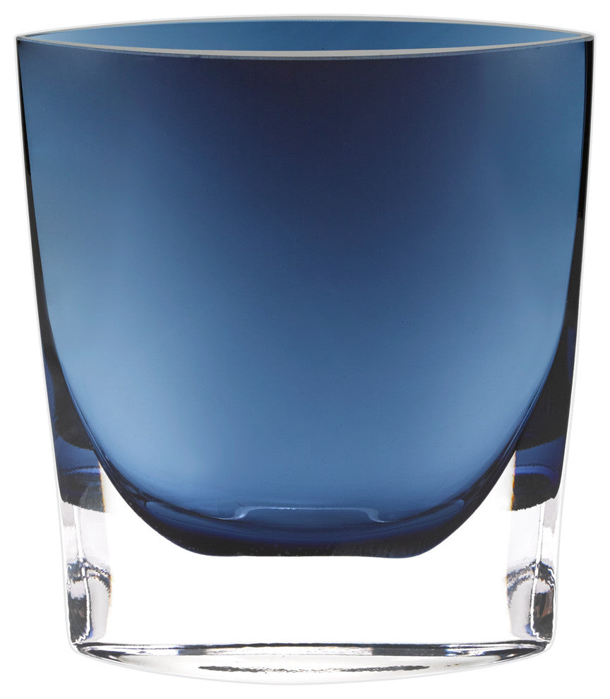 Badash K2038 Samantha Blue European Mouth Blown Cased Glass Vase