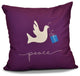 Decorative Outdoor Holiday Pillow, Animal Print, Purple, 18"x18"