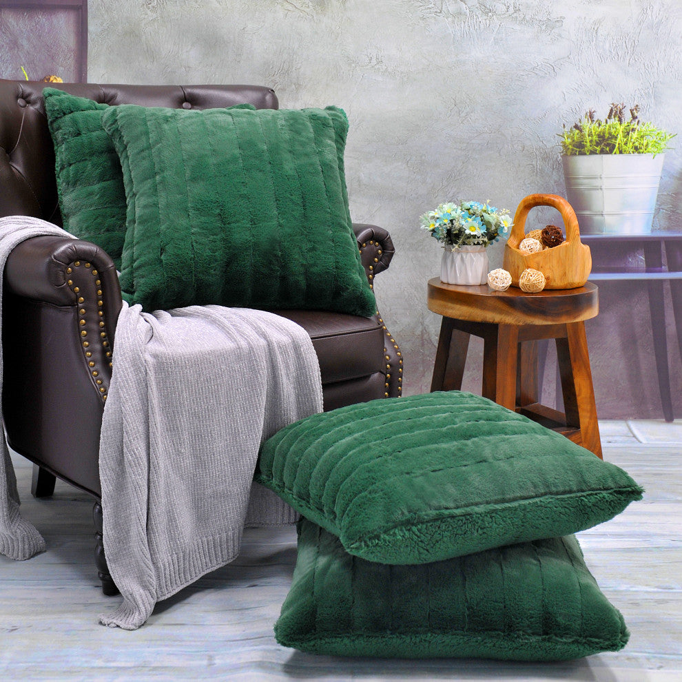 Super Mink Throw Pillow Covers, Set of 4, Eden, 20''x20''