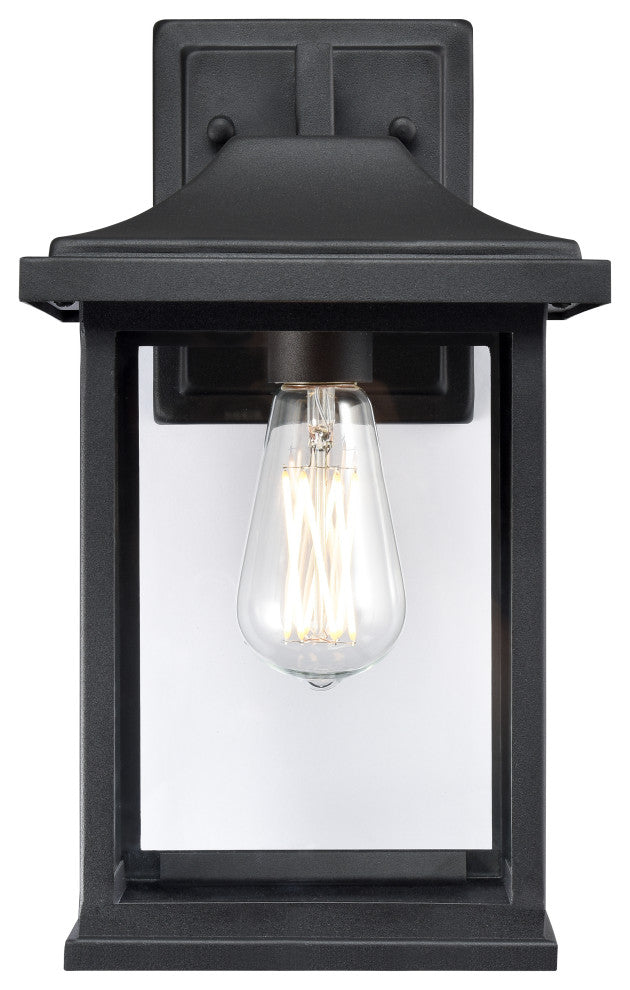 1 Light 7.75 in. Textured Black Outdoor