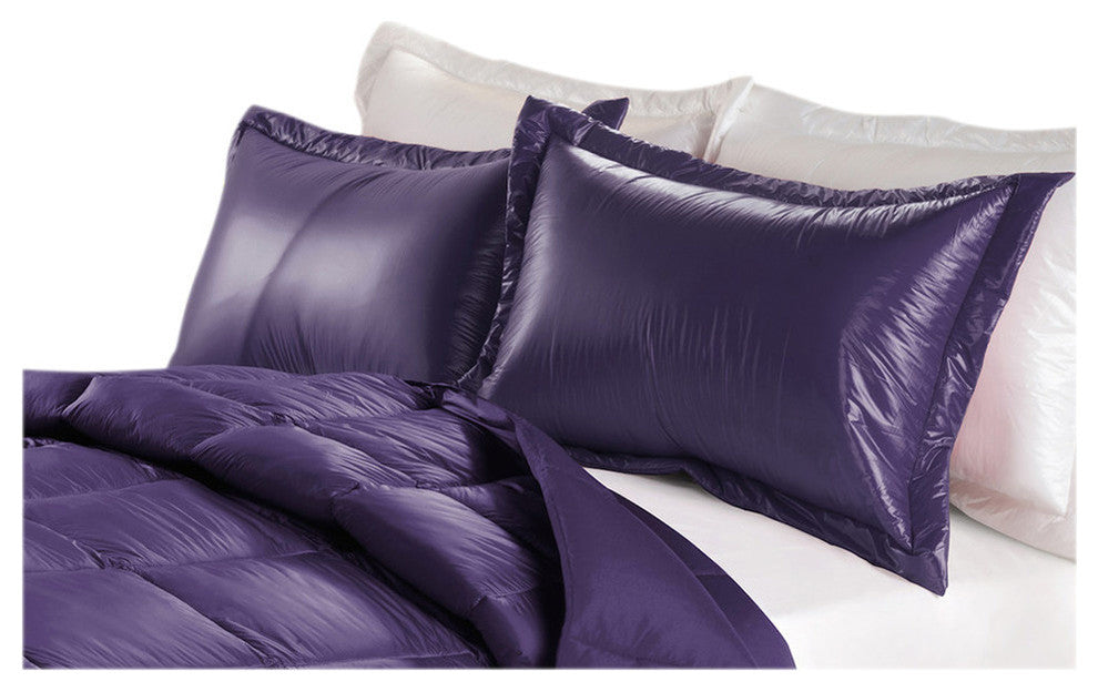 PUFF Water Resistant Nylon Sham 2-PK, Purple, Standard