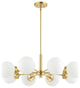 Safavieh Prosie 8Lt 32" Chandelier, Gold