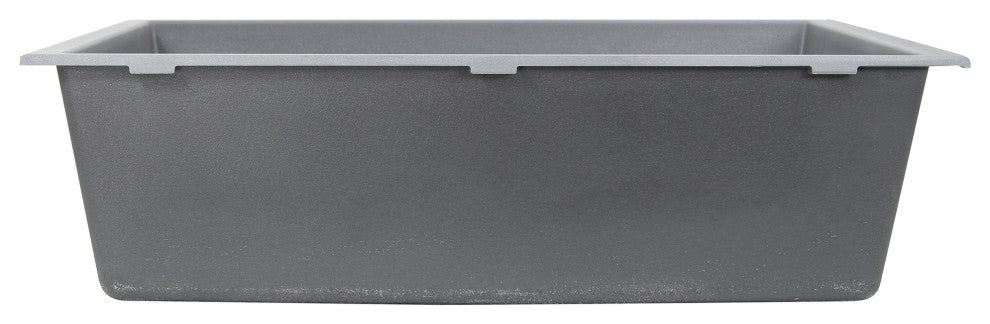 Nantucket Sinks PR3320-TI-UM 33-inch Granite Composite Sink in Titanium