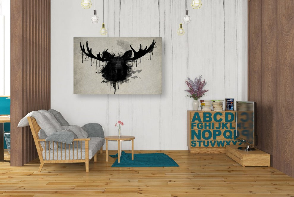 Cortesi Home "Moose" by Nicklas Gustafsson, Giclee Canvas Wall Art, 26"x40"