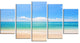 "Cloudy Horizon Over Beach" Seashore Canvas Photo Print, 5 Panels, 60"x32"