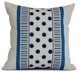 Navy Blue Center Stripe, Stripe Print Pillow, 16"x16"