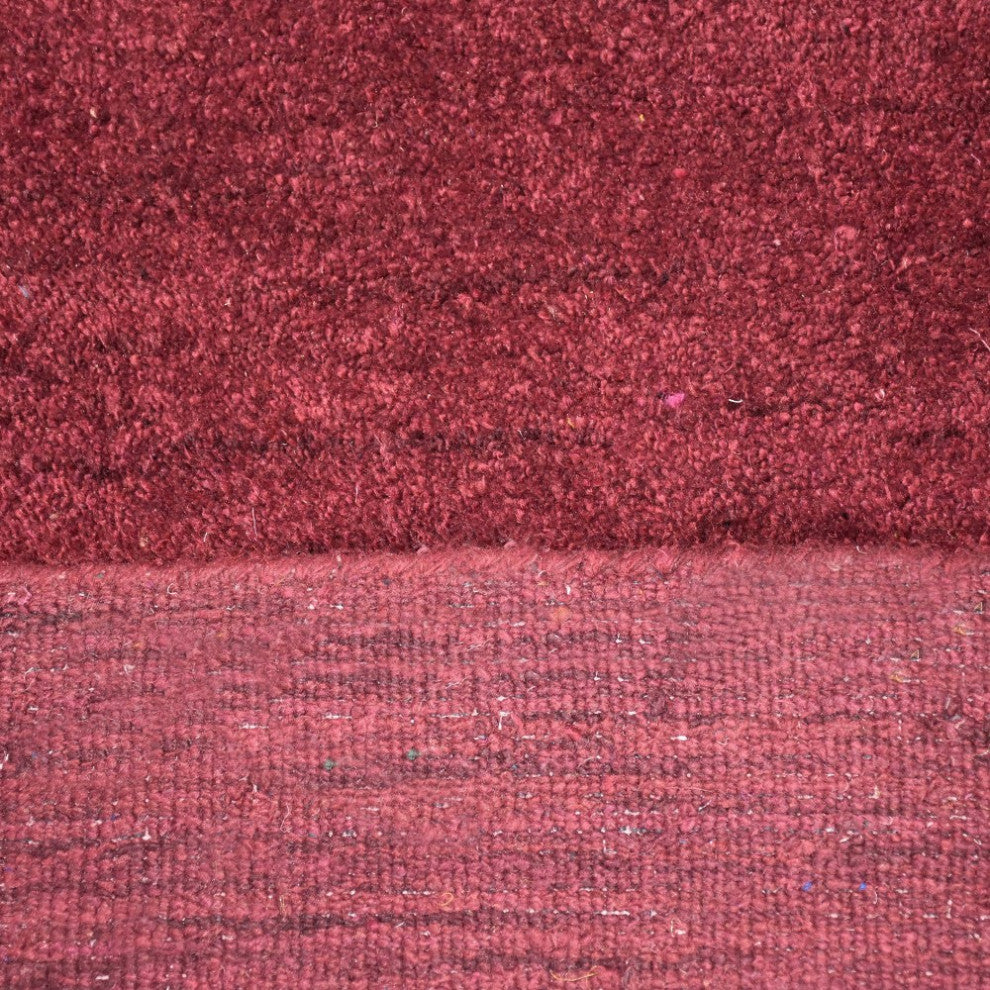HAND KNOTTED LOOM SILK ECO-FRIENDLY AREA RUGS -8'x10',Rectangle,Red,Contemporary