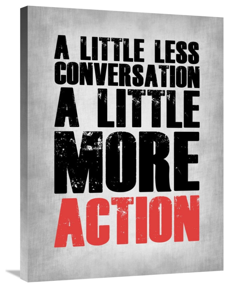 "A Little More Action Poster Grey" Fine Art Print