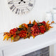 32" Fall Hydrangea, Lotus Seed and Berries Artificial Candelabrum Arrangement