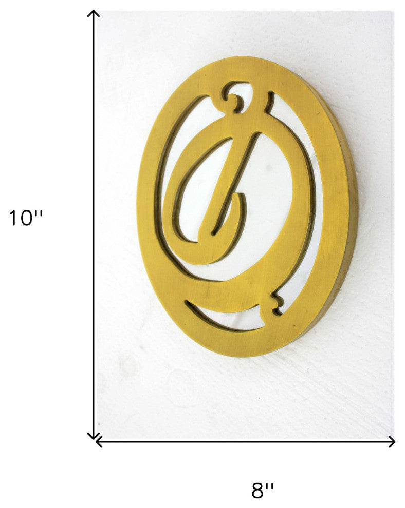 10"x8" Yellow Wood Wall Decor