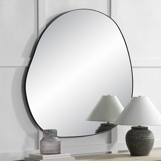 Dolly 45.25" Tall Irregular Wall Mirror, Black
