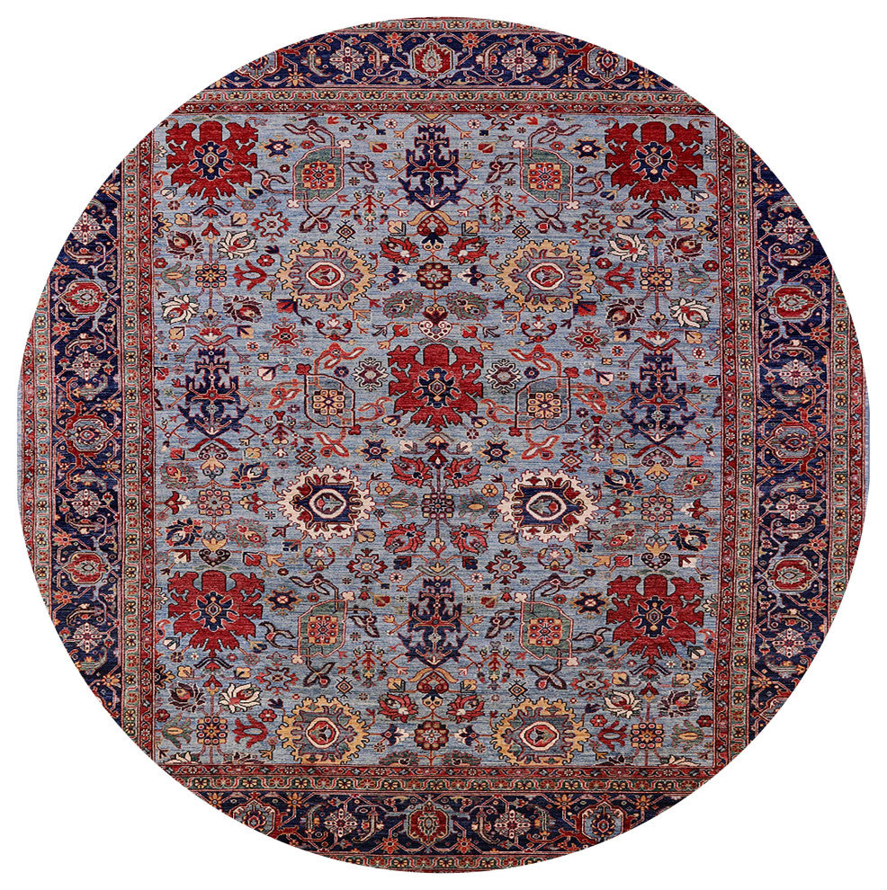 Ahgly Company Indoor Round Mid-Century Modern Area Rugs, 4' Round