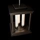 Athena 3-Light LED Lantern Dark Smoke Clear Glass