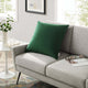 Enhance 24" Performance Velvet Throw Pillow, Green