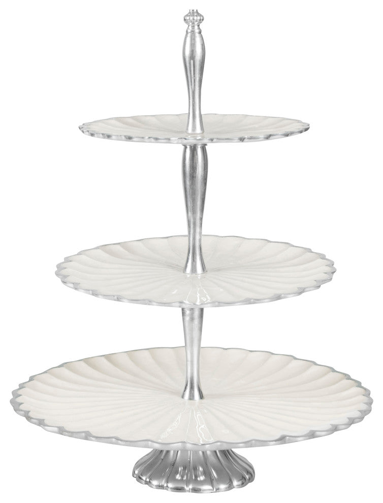 Peony 16" Three-Tiered Server Snow
