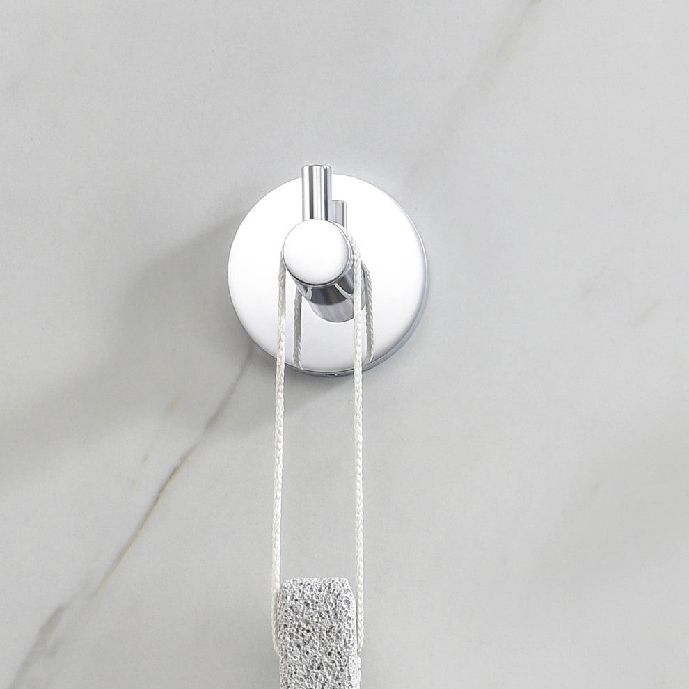 Circular Bathroom Towel & Robe Hook 2 Count, Chrome