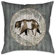 Laural Home Woodland Bear 18" X 18" Indoor Decorative Pillow