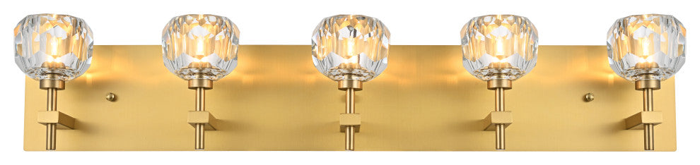 5 Light Wall Sconce, Gold