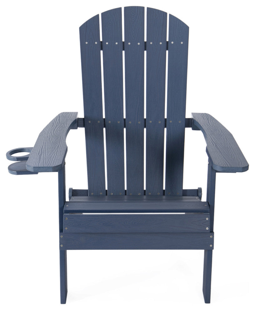 Inspired Home Colston Outdoor Chair, Weather Resistant, Navy