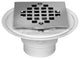 OateyÂ® 42237 PVC Drain with Square Stainless Steel Snap-Tite Strainer, 2" Or 3"