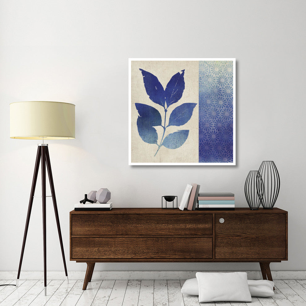 "Indigo Leaves I" Digital Paper Print by Studio Mousseau, 42"x42"