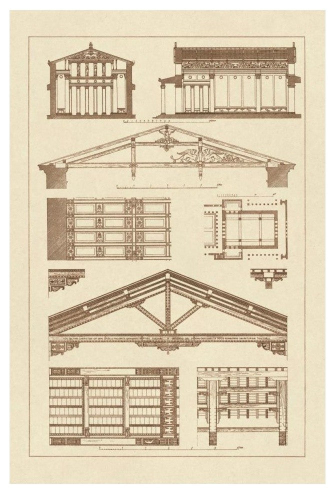 "Internal Decoration of Roof" Digital Paper Print by J. Buhlmann, 14"x20"