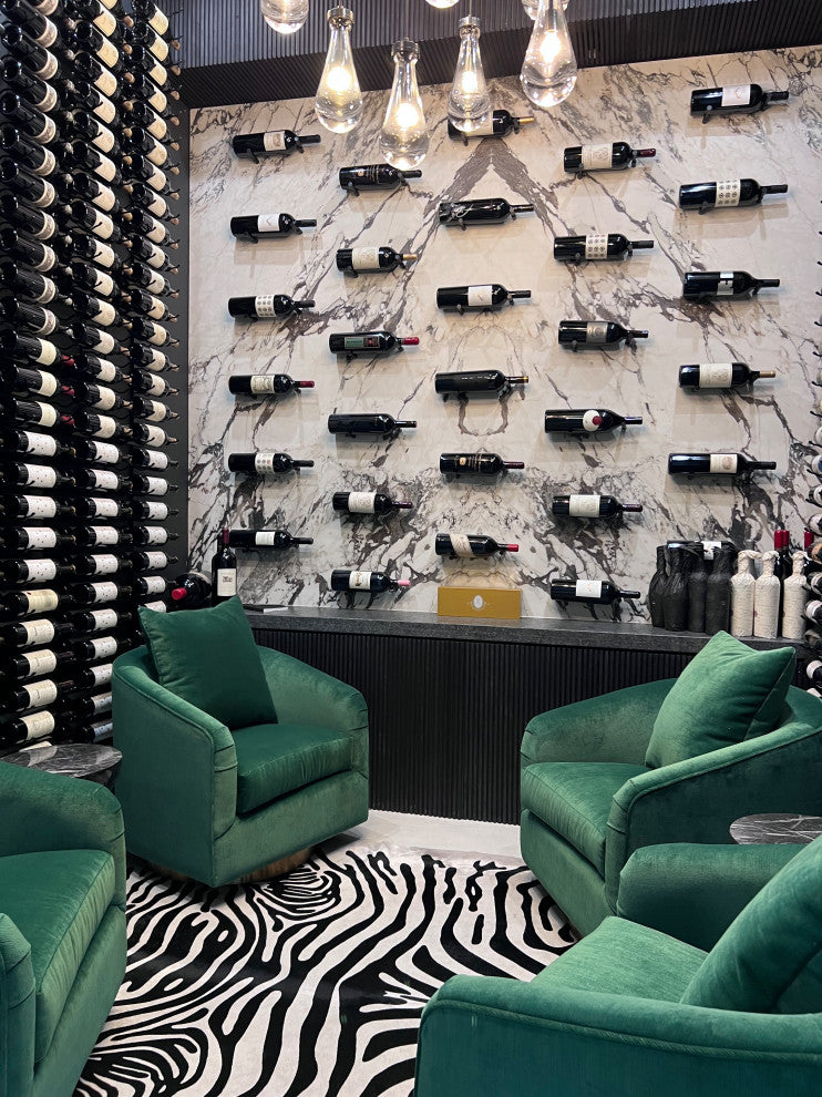 Vino Pins Mag 1 Wall Mounted Wine Rack, Drywall Mounting, Golden Bronze, 1 Bottle