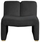 Alta Boucle Fabric Upholstered Accent Chair, Black