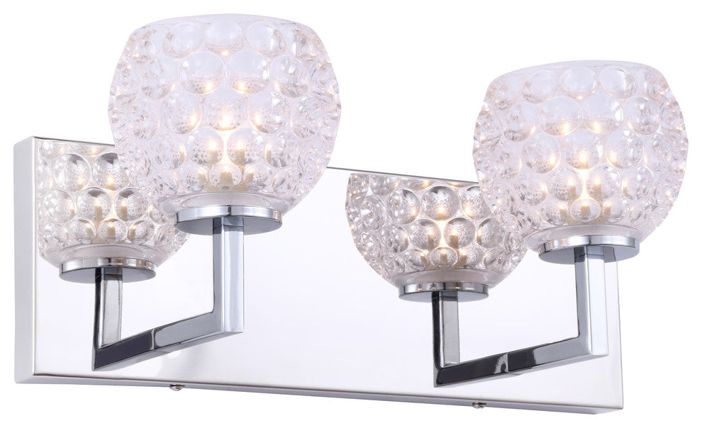 Woodbridge Lighting Elise Bath Light, 2l, Clear Crystal Ball, Led G9