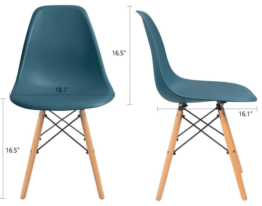 Mid Century Modern Dining Chair for Kitchen, Dining, Living Room Set of 4, Arapa