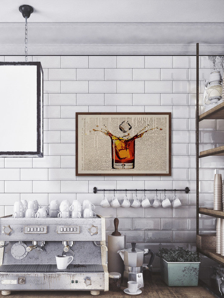 "Liquor Splash" Framed Painting Print, 18"x12"