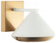 Matteo Lighting S06801WHAG Wall Sconce, White Finish