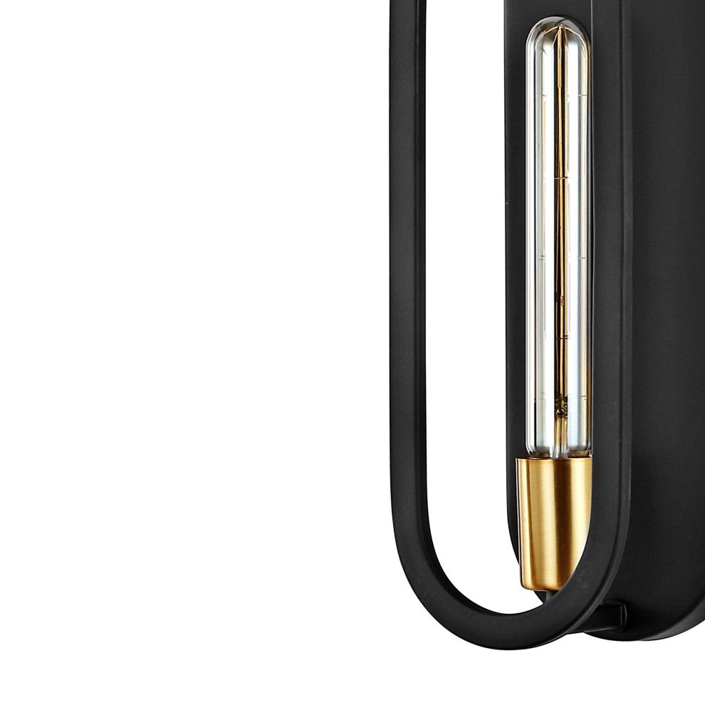 Emilia 4.75" 1-Light Modern Bohemian Iron LED Sconce, Black