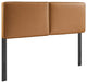Lindee Vegan Leather King Headboard, Tan