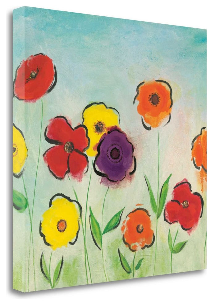 "Flowering Garden II" By Sarah Horsfall, Giclee Print on Gallery Wrap Canvas